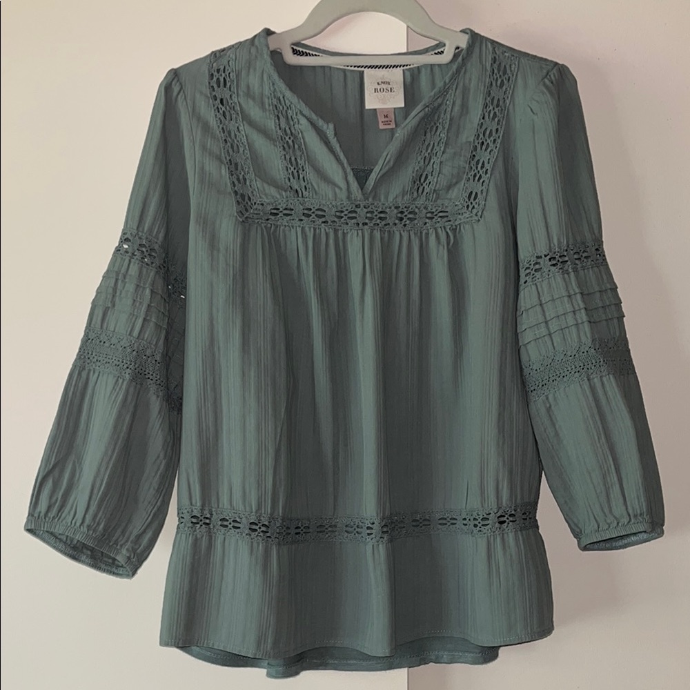 Knox Rose Boho Top, Size M